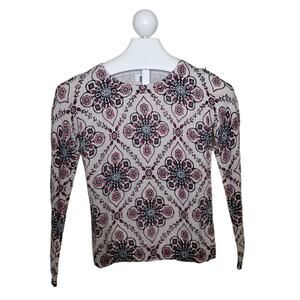 Old Navy Crew Neck Floral Cotton Sweater XS